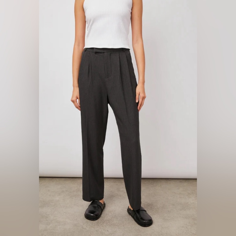 Rails Tay Charcoal Pinstripe Pants 6 Ankle